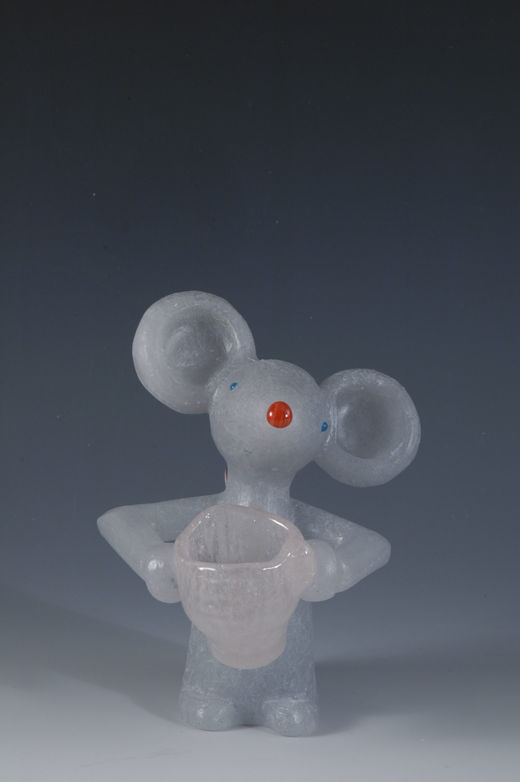 Grey Mouse With Pink Vessel
