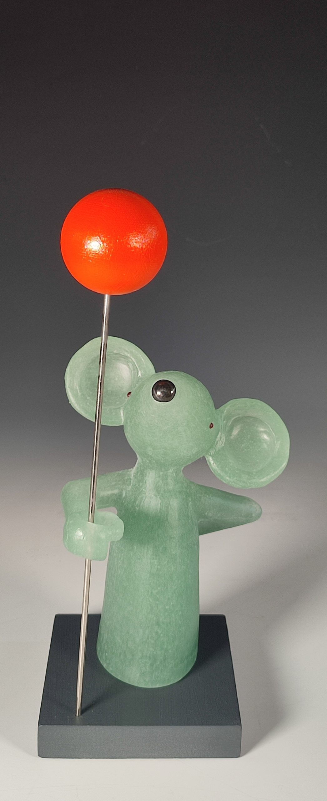 Green Mouse With Orange Balloon