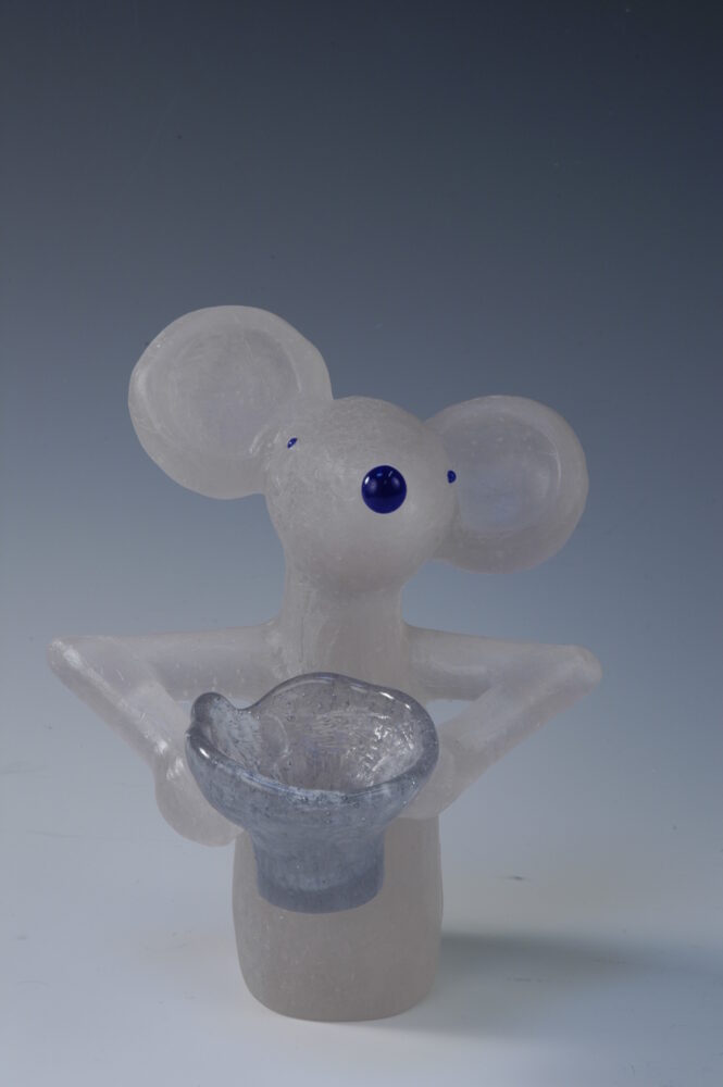 M.Reekie-Mouse-With-Glass-Bowl-Jan-2021-H17W15D13cm
