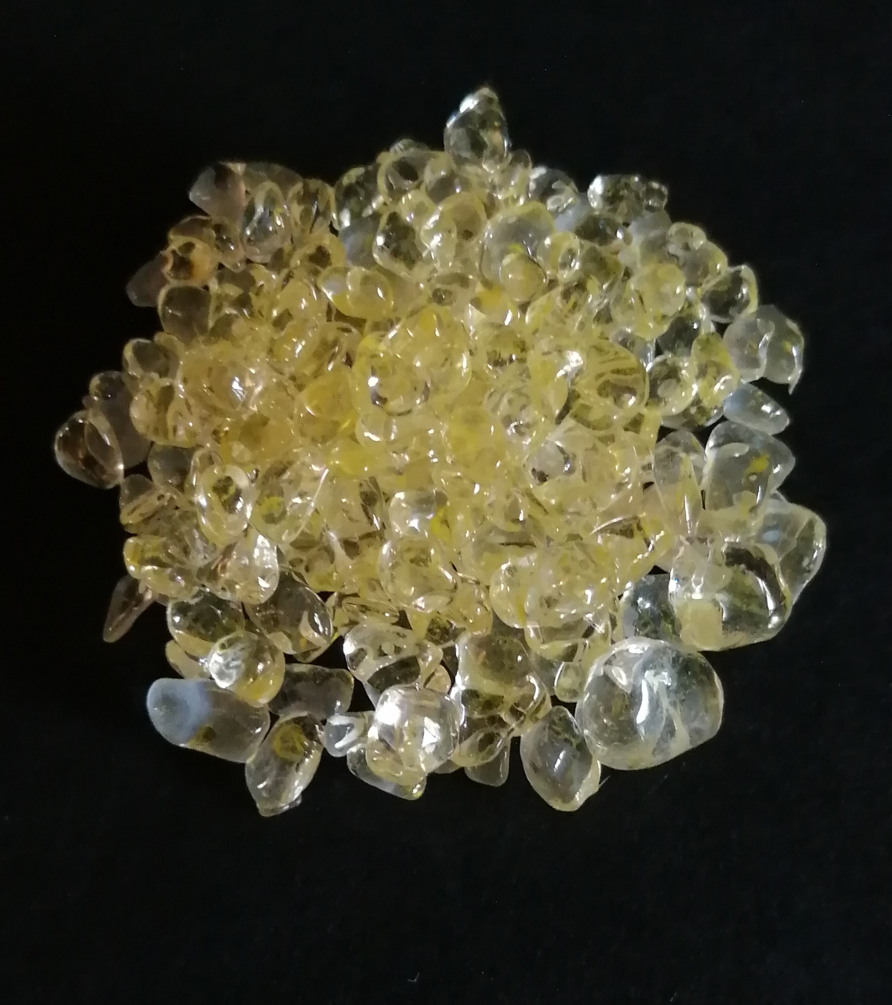 Yellow Glass Brooch